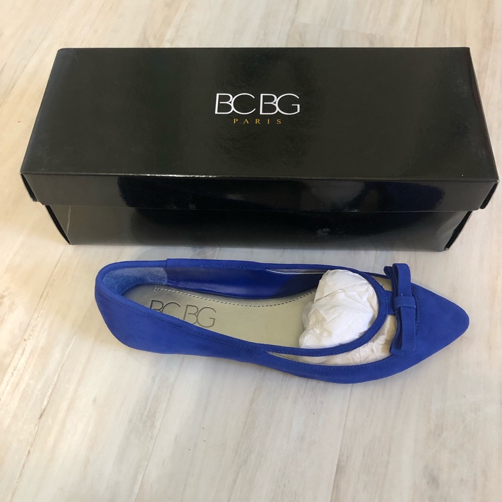 Blue BCBGeneration Suede Flats